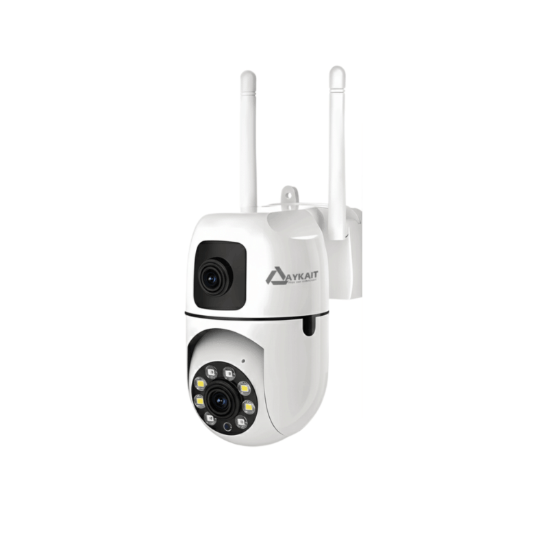 AYKAIT Dual Lens WiFi PTZ Security Camera 2MP HD Outdoor Wireless CCTV Camera with Night Vision, Two-Way Audio & Mobile App Control ( 2 year warranty )