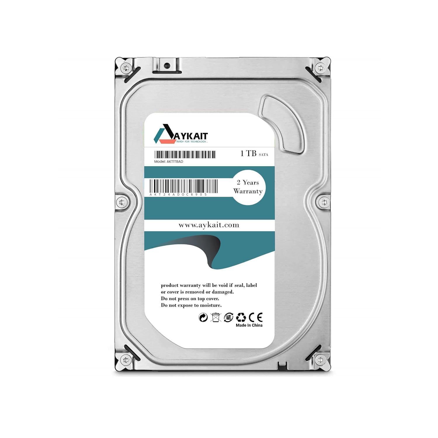 1TB Internal SATA Hard Drive (AKTAD1TB) – 3.5 Inch, 7200 RPM, 6Gb/s, 64MB Cache, Reliable HDD for Desktop PC & Surveillance Systems, High-Performance Storage with 2-Year Warranty