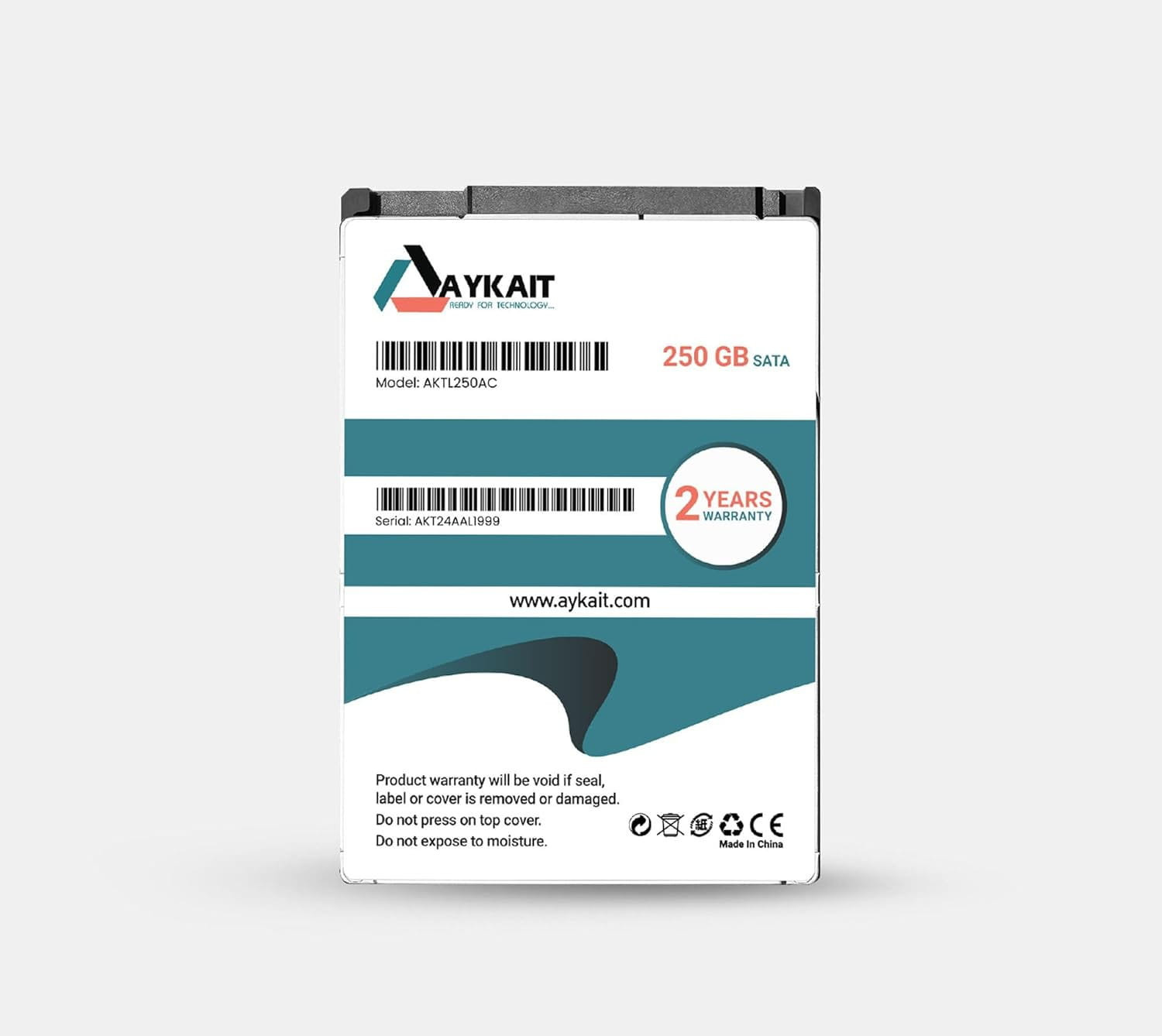AYKAIT 250GB 2.5" SATA Internal HDD for Laptop & Desktop – Reliable High-Speed Storage, Black, 2-Year Warranty